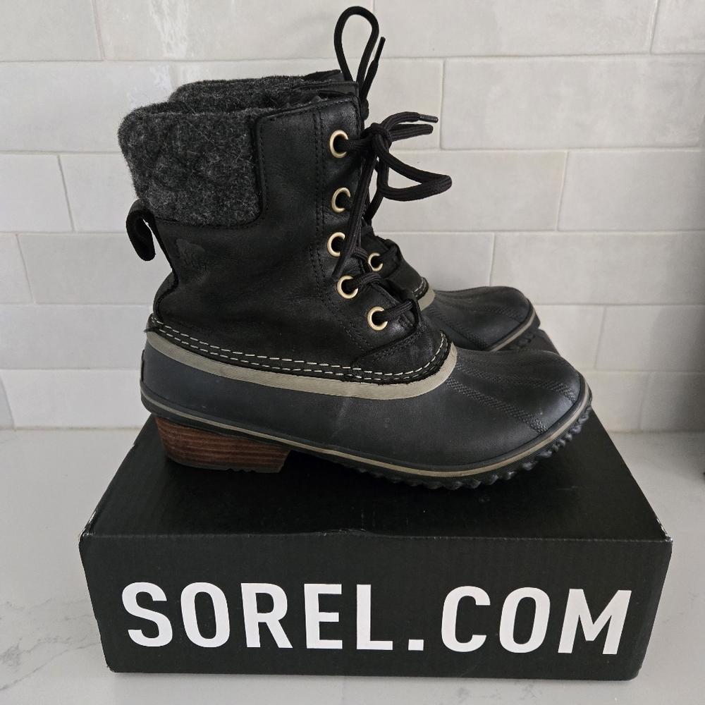 Sorel Slimpack II Lace-Up Waterproof Leather Insulated Rubber Winter Snow Boot 9 - Picture 2 of 9